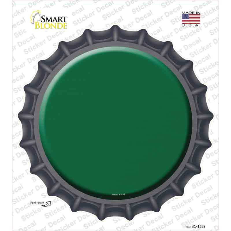 Green Novelty Bottle Cap Sticker Decal