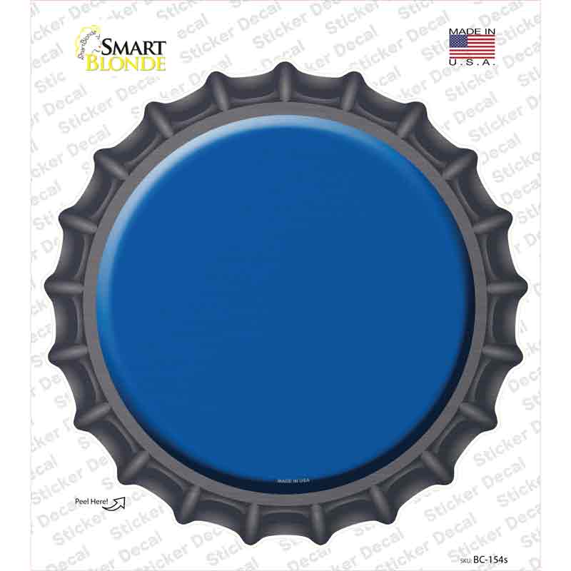 Blue Novelty Bottle Cap Sticker Decal