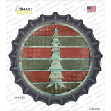 Tree Red and Green Novelty Bottle Cap Sticker Decal