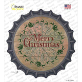 Merry Christmas with Santa Novelty Bottle Cap Sticker Decal