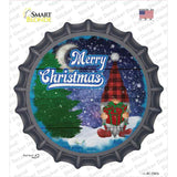 Merry Christmas Gnome Novelty Bottle Cap Sticker Decal