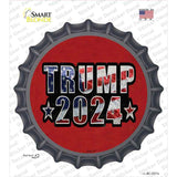Trump 2024 American Flag Novelty Bottle Cap Sticker Decal