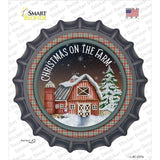 Christmas on the Farm Novelty Bottle Cap Sticker Decal
