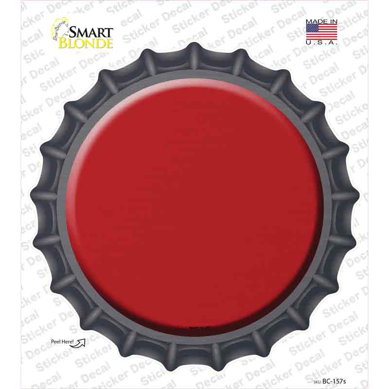 Red Novelty Bottle Cap Sticker Decal
