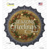 Seasons Greetings Glitter Novelty Bottle Cap Sticker Decal