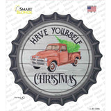 Merry Little Christmas Novelty Bottle Cap Sticker Decal