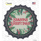 Seasons Greetings Red Novelty Bottle Cap Sticker Decal