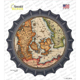 Denmark Map Novelty Bottle Cap Sticker Decal