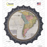 South America Map Novelty Bottle Cap Sticker Decal