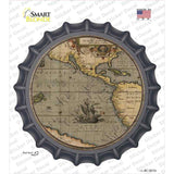 Pacific Ocean Map Novelty Bottle Cap Sticker Decal