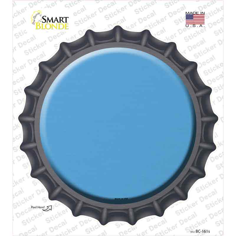 Light Blue Novelty Bottle Cap Sticker Decal