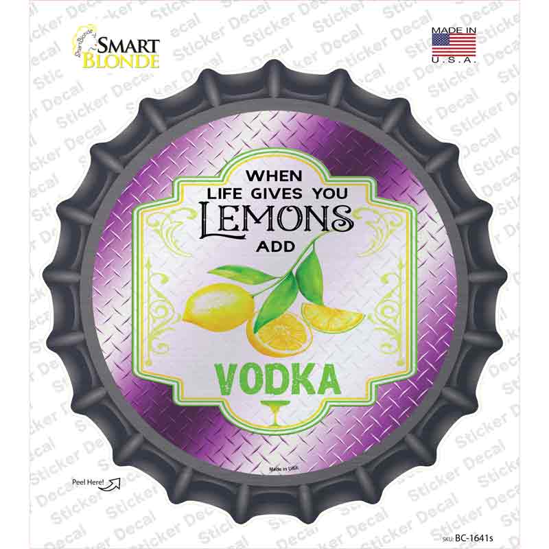 Add Vodka Purple Novelty Bottle Cap Sticker Decal