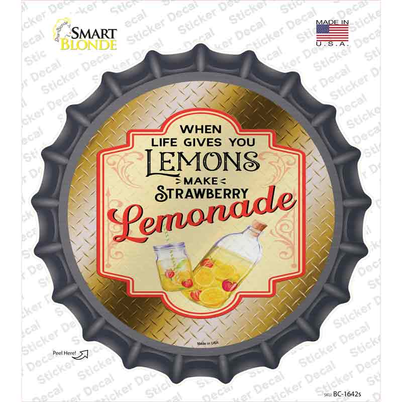 Make Strawberry Lemonade Gold Novelty Bottle Cap Sticker Decal