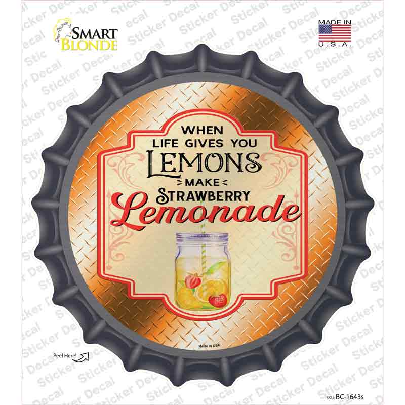 Make Strawberry Lemonade Orange Novelty Bottle Cap Sticker Decal