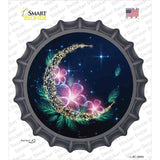 Moon and Flowers Novelty Bottle Cap Sticker Decal