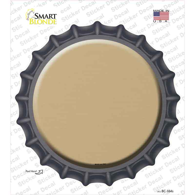 Gold Novelty Bottle Cap Sticker Decal