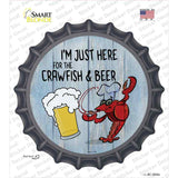 Crawfish and Beer Novelty Bottle Cap Sticker Decal
