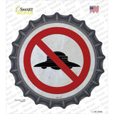 No UFOs Novelty Bottle Cap Sticker Decal