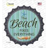 Beach Fixes Everything Novelty Bottle Cap Sticker Decal