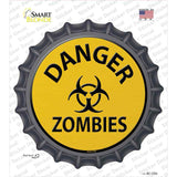 Danger Zombies Novelty Bottle Cap Sticker Decal
