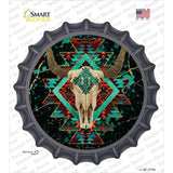 Cow Skull Dark Aztec Novelty Bottle Cap Sticker Decal