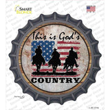 Gods Country Three Horsemen Novelty Bottle Cap Sticker Decal