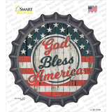 God Bless America Script Novelty Bottle Cap Sticker Decal