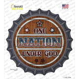One Nation Wood Novelty Bottle Cap Sticker Decal