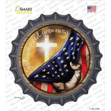 God We Need You American Flag Novelty Bottle Cap Sticker Decal