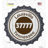 Louisville TN 37777 Brown Novelty Bottle Cap Sticker Decal