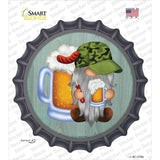 Beer Camo Grilling Gnome Novelty Bottle Cap Sticker Decal