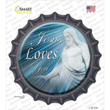 Jesus Loves You Novelty Bottle Cap Sticker Decal