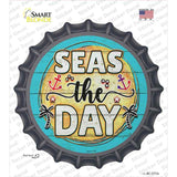 Seas The Day Novelty Bottle Cap Sticker Decal