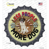 Less People More Dog Novelty Bottle Cap Sticker Decal