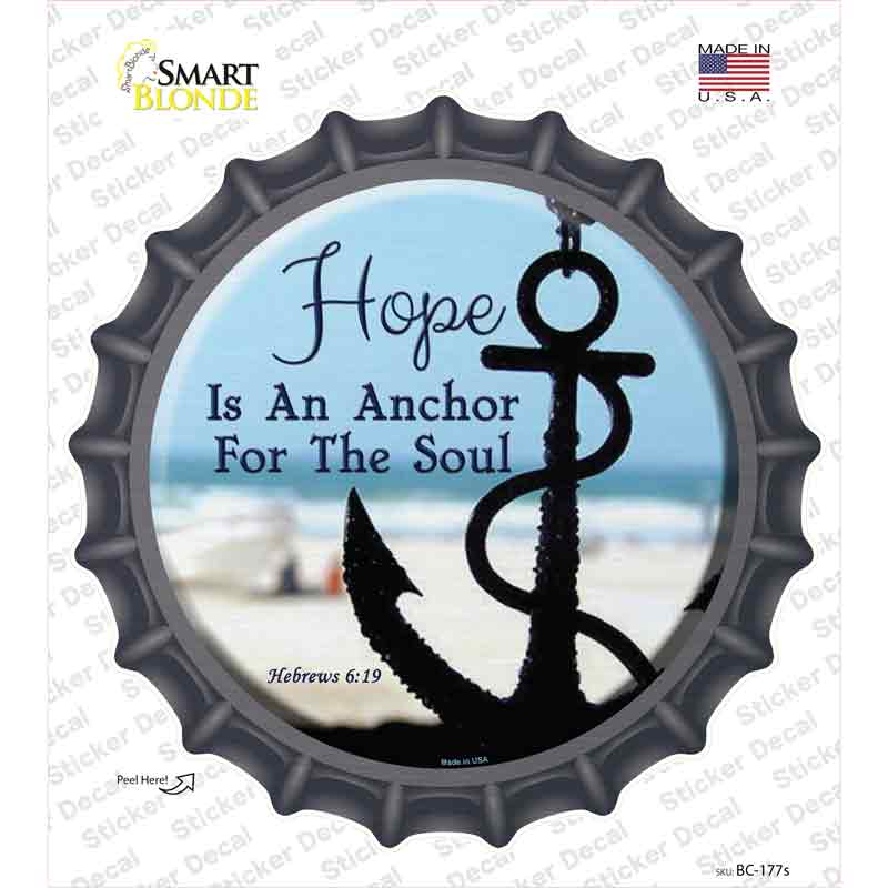 Hope Anchor For Soul Novelty Bottle Cap Sticker Decal