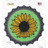 Sunflower Green Background Novelty Bottle Cap Sticker Decal