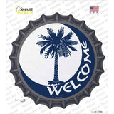 Welcome South Carolina Flag Novelty Bottle Cap Sticker Decal