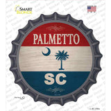Palmetto SC Flag Novelty Bottle Cap Sticker Decal