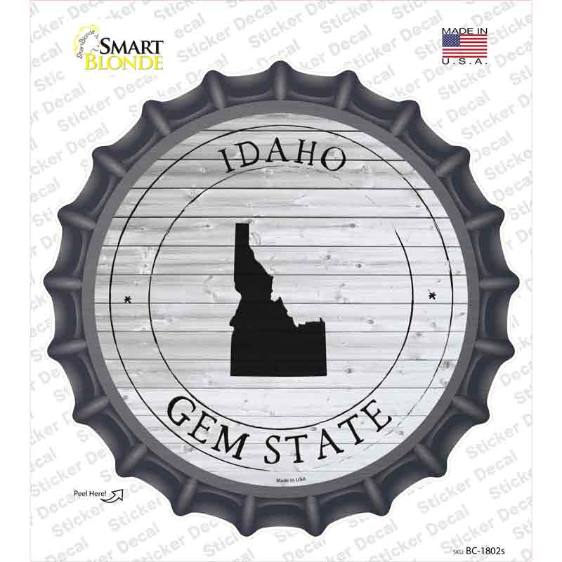 Idaho Gem State Novelty Bottle Cap Sticker Decal