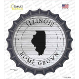 Illinois Home Grown Novelty Bottle Cap Sticker Decal