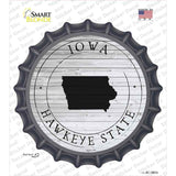 Iowa Hawkeye State Novelty Bottle Cap Sticker Decal