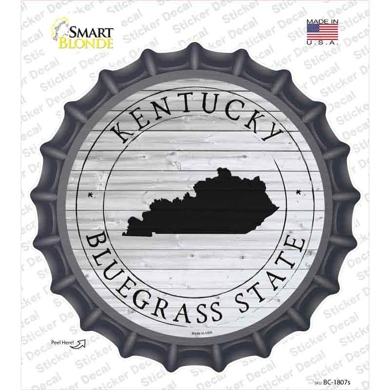 Kentucky Bluegrass State Novelty Bottle Cap Sticker Decal