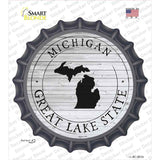 Michigan Great Lake State Novelty Bottle Cap Sticker Decal