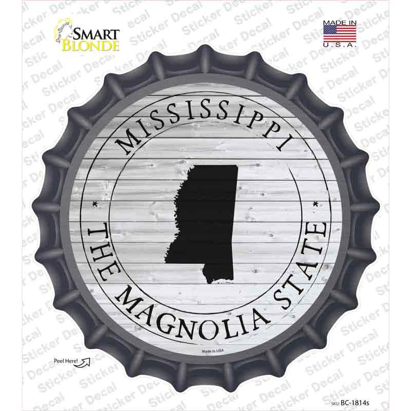 Mississippi Magnolia State Novelty Bottle Cap Sticker Decal