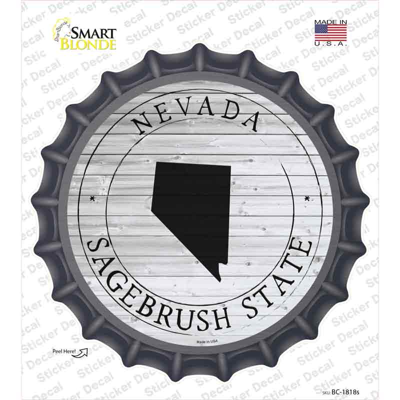 Nevada Sagebrush State Novelty Bottle Cap Sticker Decal