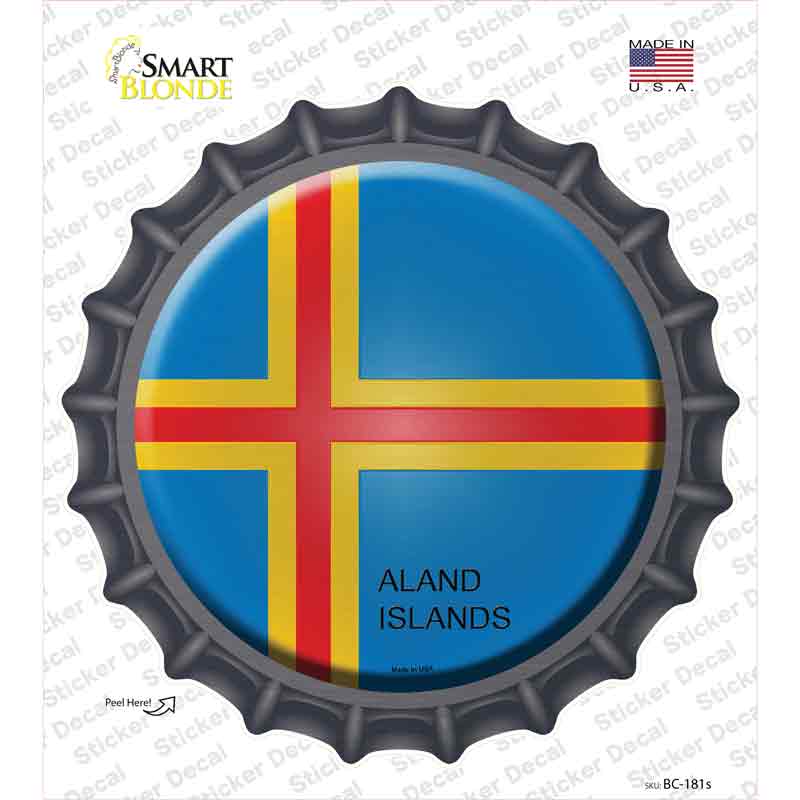Aland Islands Country Novelty Bottle Cap Sticker Decal