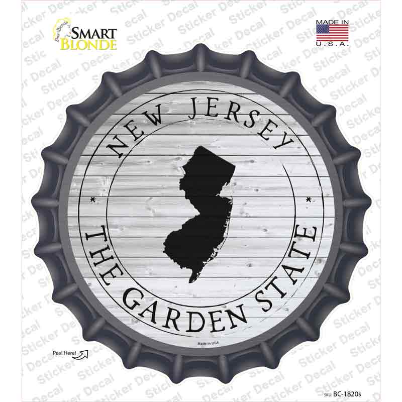 New Jersey Garden State Novelty Bottle Cap Sticker Decal