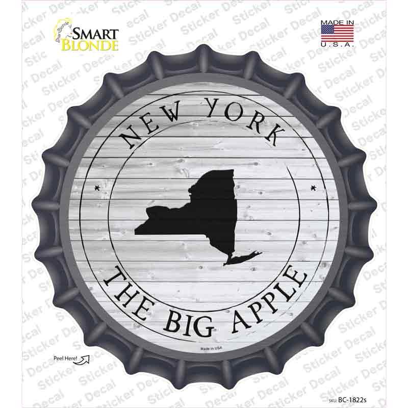 New York Big Apple Novelty Bottle Cap Sticker Decal