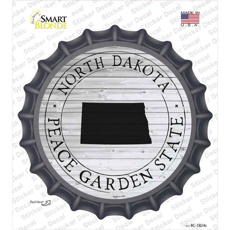 North Dakota Peace Garden State Novelty Bottle Cap Sticker Decal