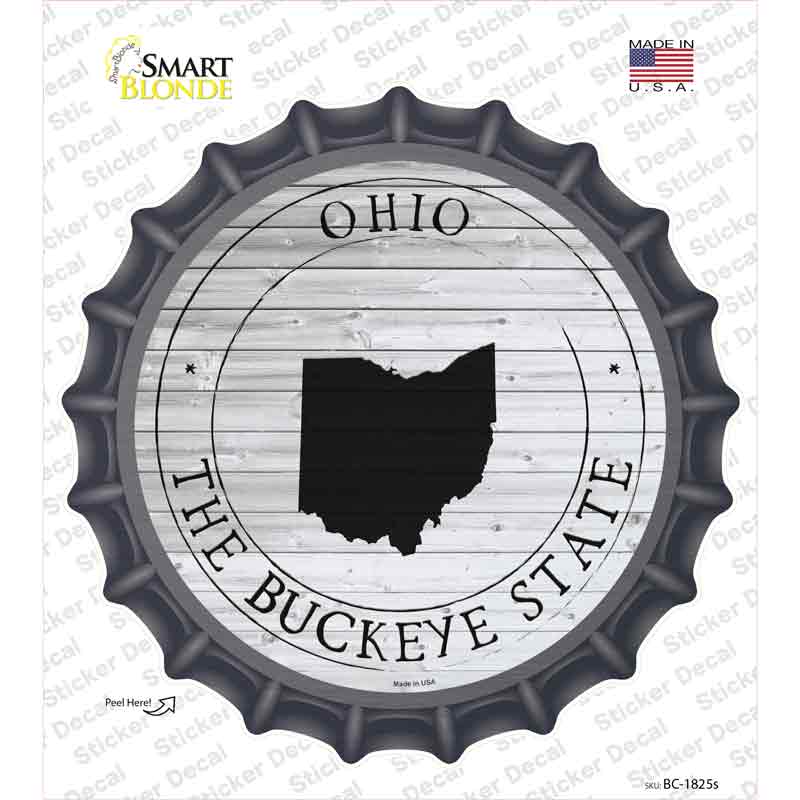Ohio Buckeye State Novelty Bottle Cap Sticker Decal
